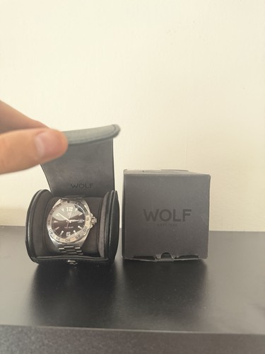 Wolf black single watch - black,
